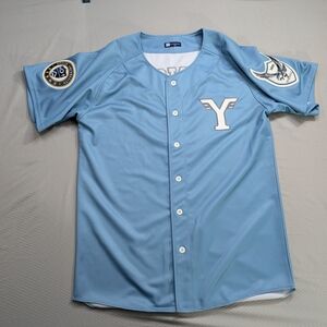 Men's Sky Blue Button-Up Jersey